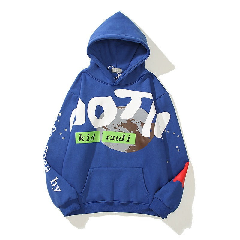 Men's and women's hip-hop graffiti letters Hoodie hoodie loose hoodie