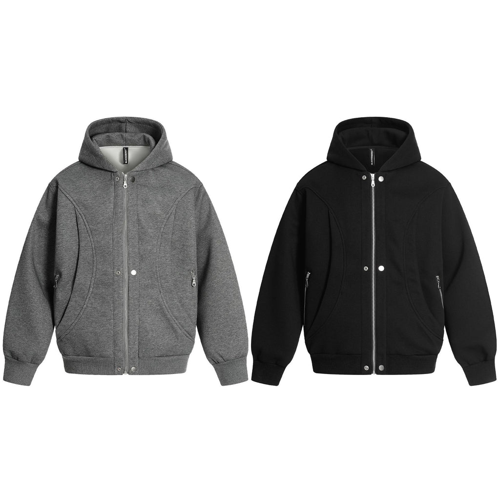 Splicing cardigan zipper hoodie