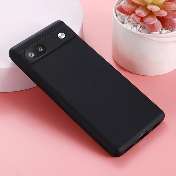 Ultra Thin Matte Silicone Case for Google Pixel 9A 9 8A 8 7A 7 6 6A Pro XL Solid Color Frosted Back Cover Slim Fit Shell Coque