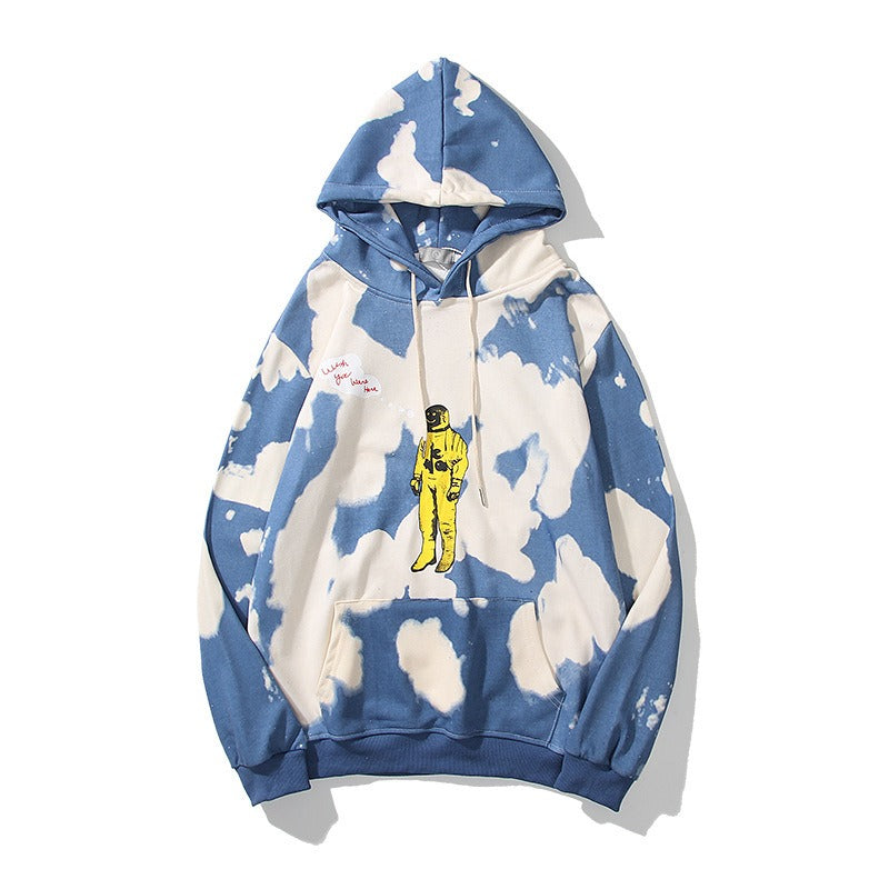 Men's and women's hip-hop graffiti letters Hoodie hoodie loose hoodie