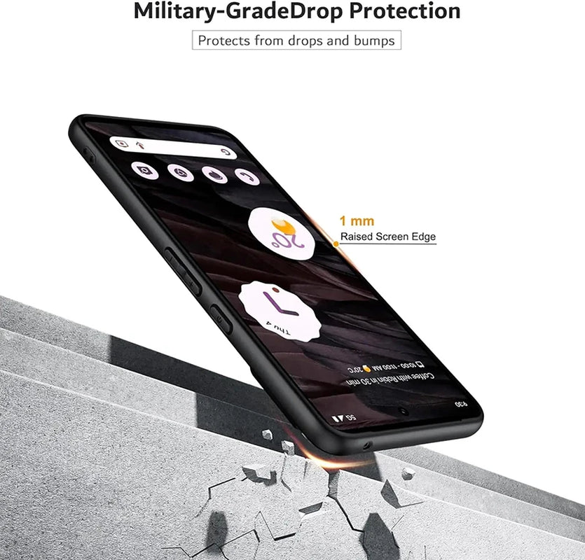 Ultra Thin Matte Silicone Case for Google Pixel 9A 9 8A 8 7A 7 6 6A Pro XL Solid Color Frosted Back Cover Slim Fit Shell Coque