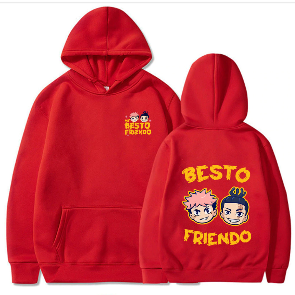 Velvet Letter Hoodie Spell Return Battle Hoodie