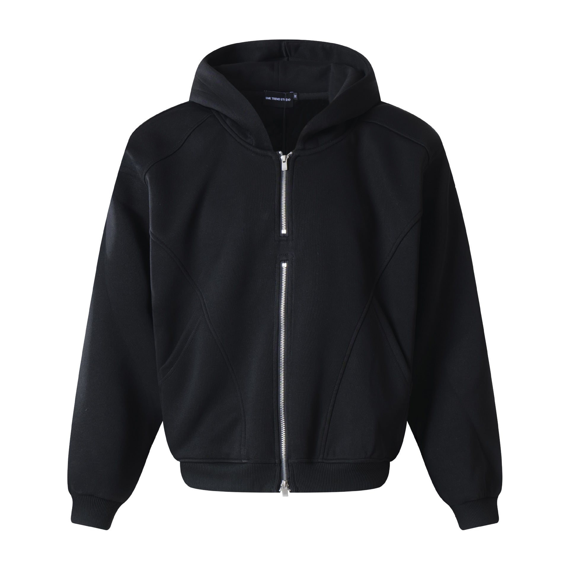 Splicing zipper hoodie
