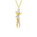 Hug Couples Pendant Necklace for Him and Her, the Tale of Two Lovers Jewelry, Affectionate Hug Necklaces Couple for Women Men