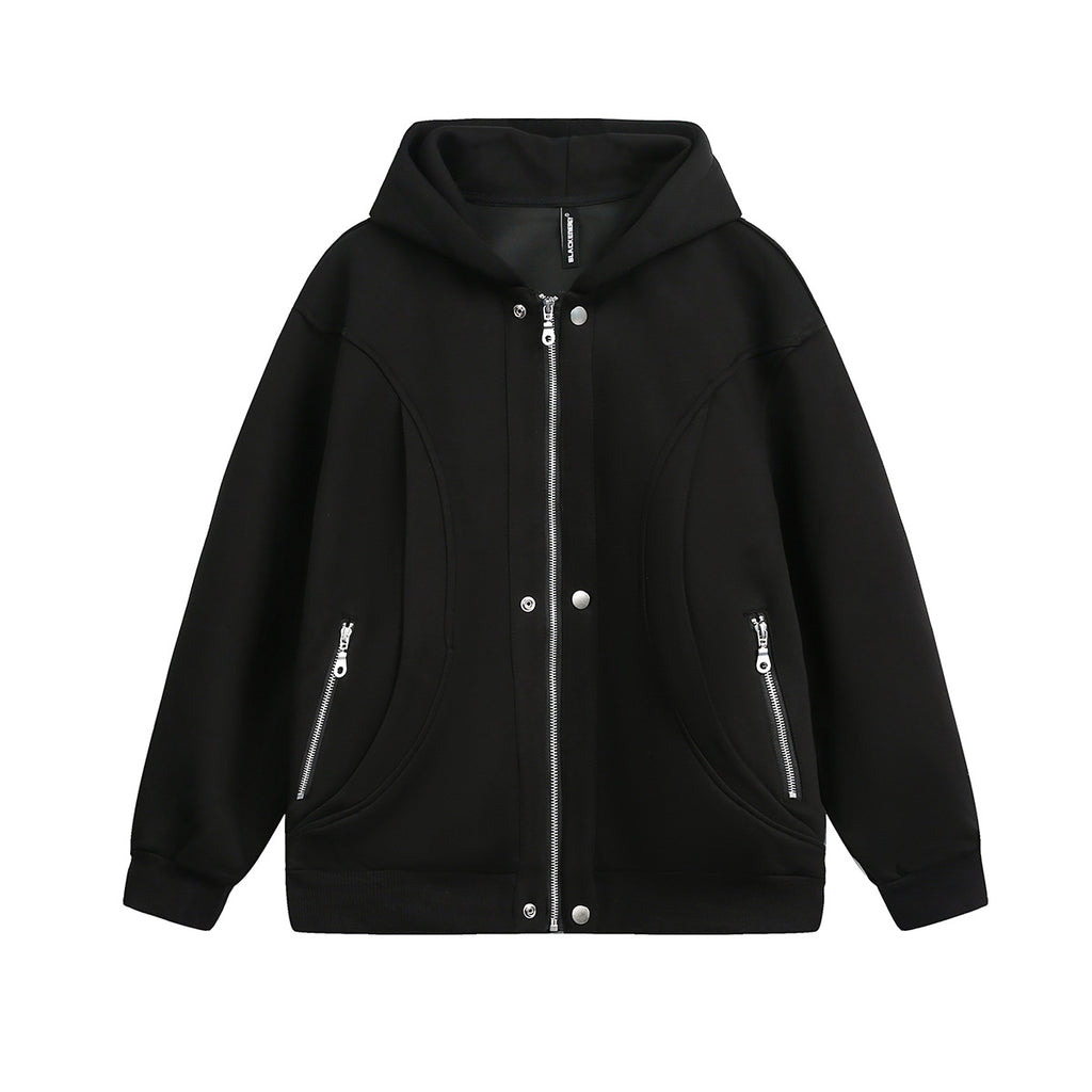 Splicing cardigan zipper hoodie