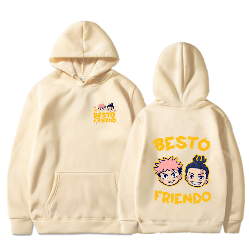 Velvet Letter Hoodie Spell Return Battle Hoodie