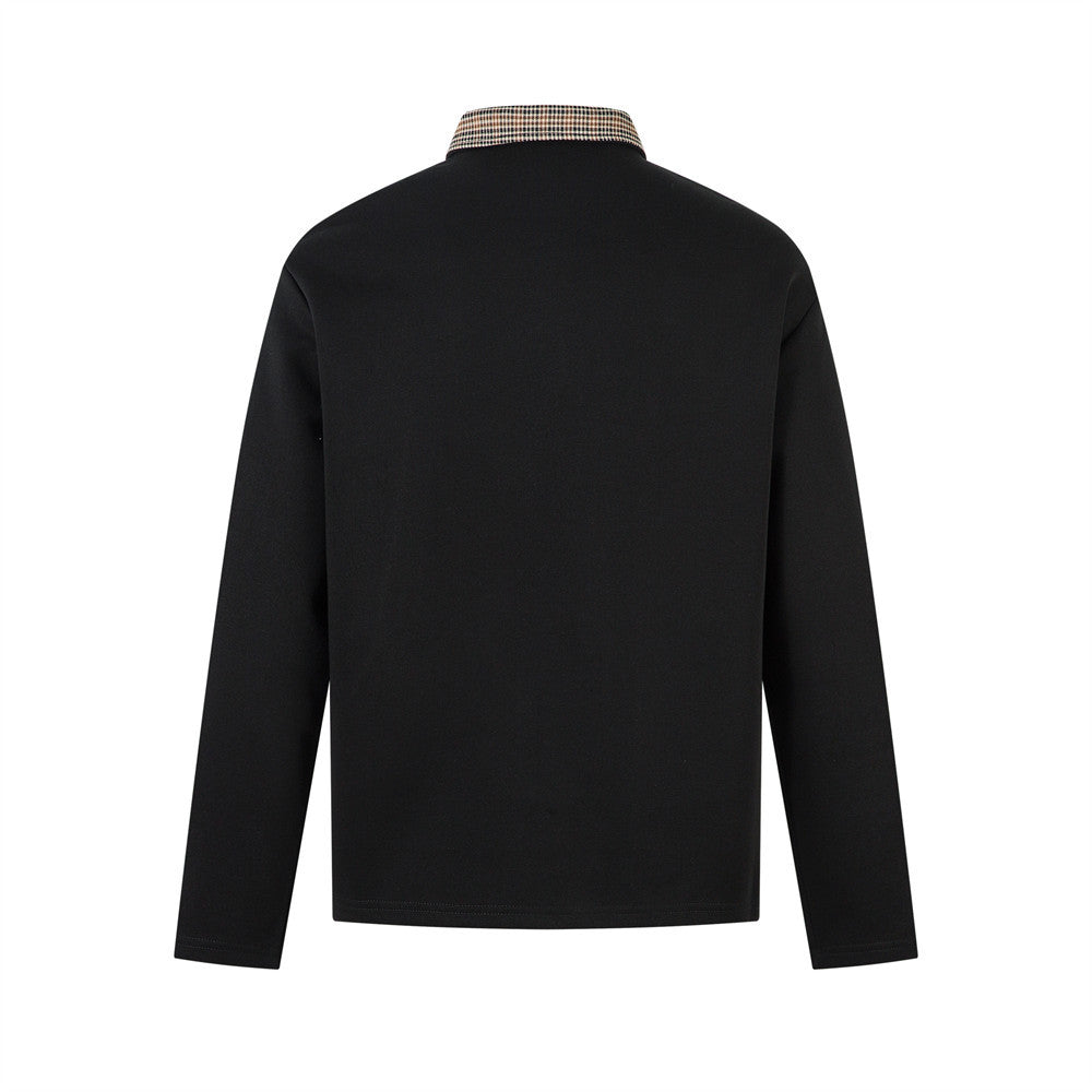 Half zip lapel hoodie