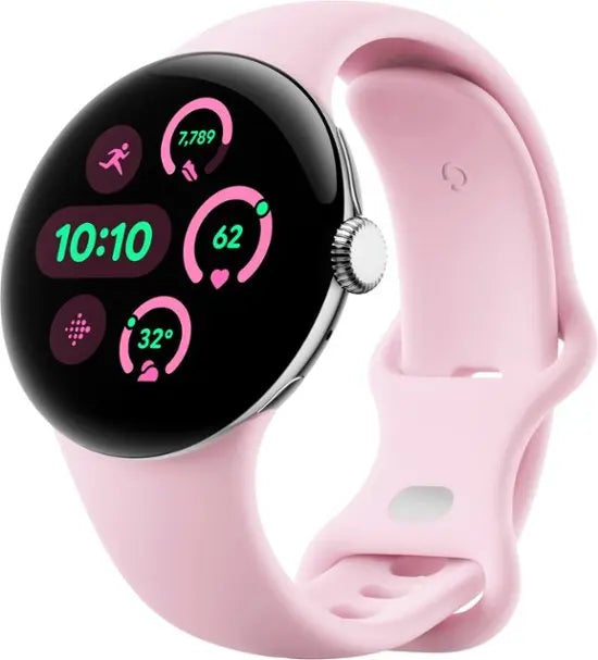 New Google Pixel Watch 3 41mm&45mm WIFI/LTE Version Qualcomm SW5100 Wear OS 5.0 2GB RAM 32 GB eMMC flash SmartWatch - Color: Rose Quartz, Size: 45MM LTE