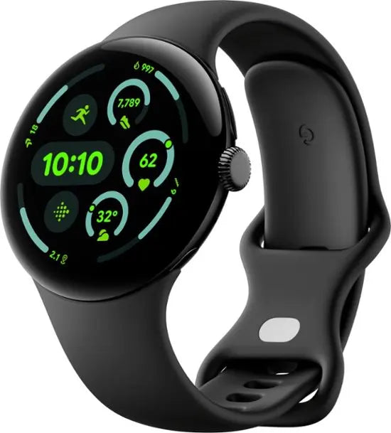 New Google Pixel Watch 3 41mm&45mm WIFI/LTE Version Qualcomm SW5100 Wear OS 5.0 2GB RAM 32 GB eMMC flash SmartWatch - Color: Obsidian, Size: 45MM LTE