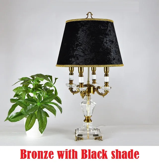 Luxury Crystal Table Lamp Lighting Bedroom Bedside Lights Luxury Fashion Crystal  Lamp Abajur Bedside Hotel Room  k9 Luxury