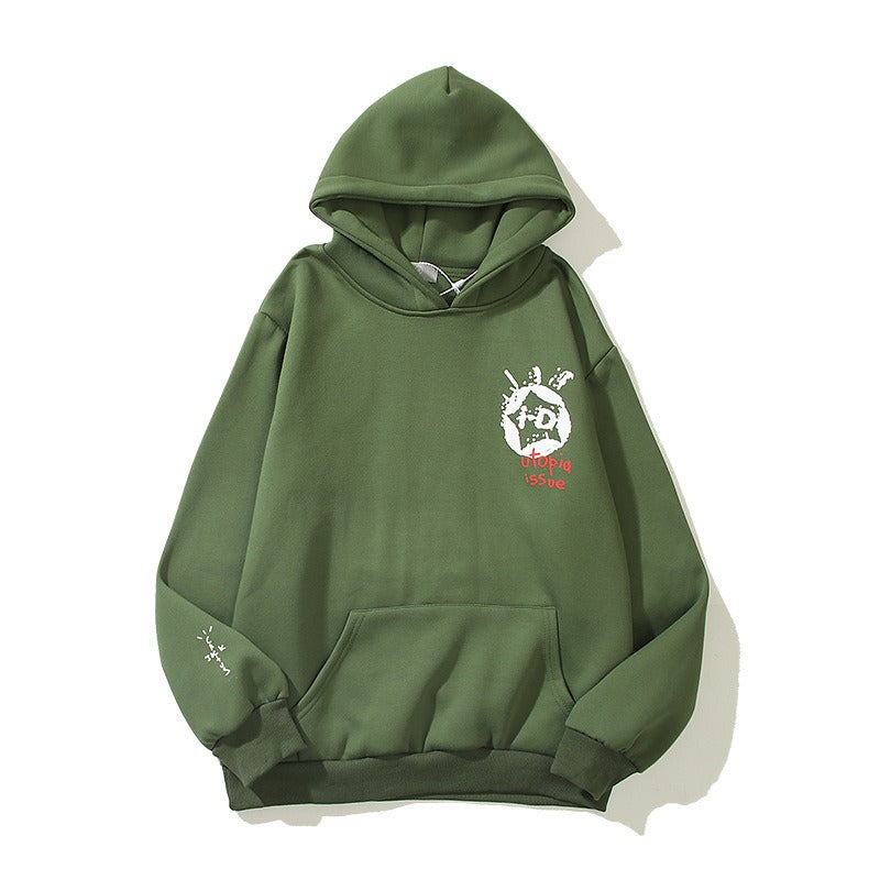Men's and women's hip-hop graffiti letters Hoodie hoodie loose hoodie