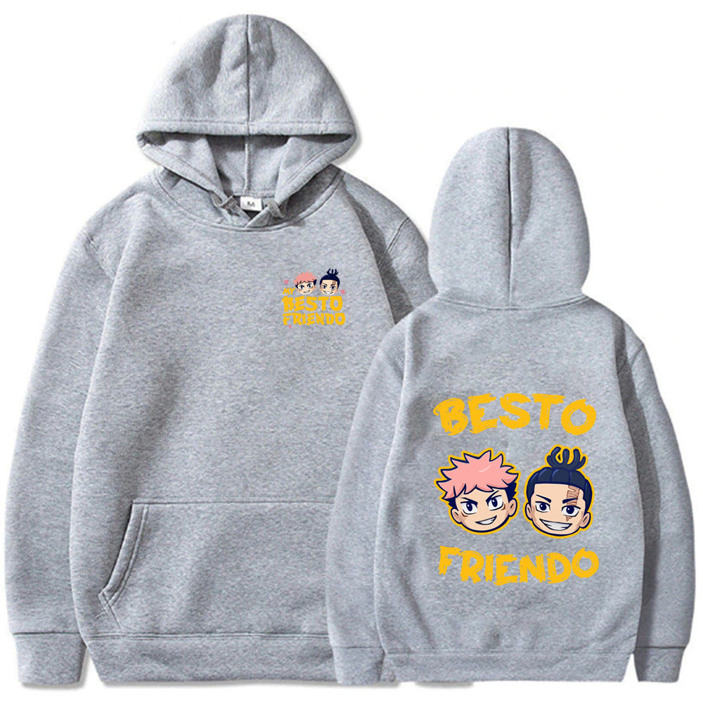 Velvet Letter Hoodie Spell Return Battle Hoodie