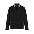 Half zip lapel hoodie