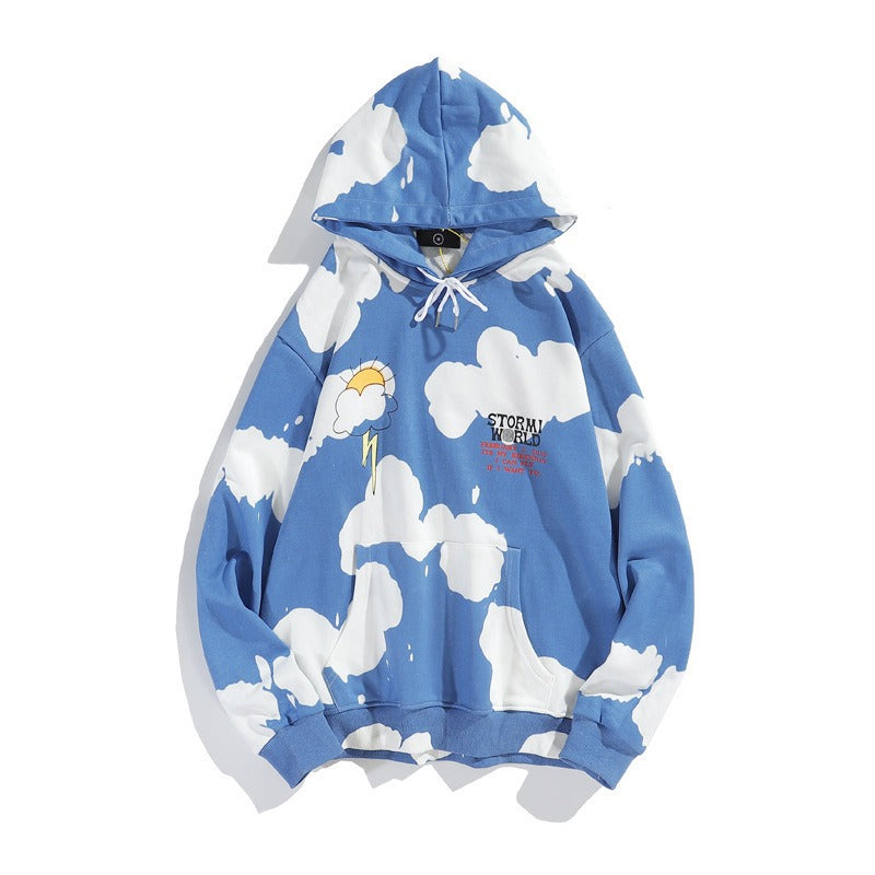 Men's and women's hip-hop graffiti letters Hoodie hoodie loose hoodie