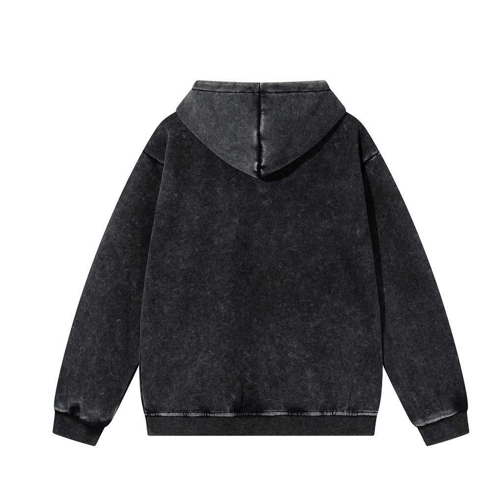 Hoodie with half open collar