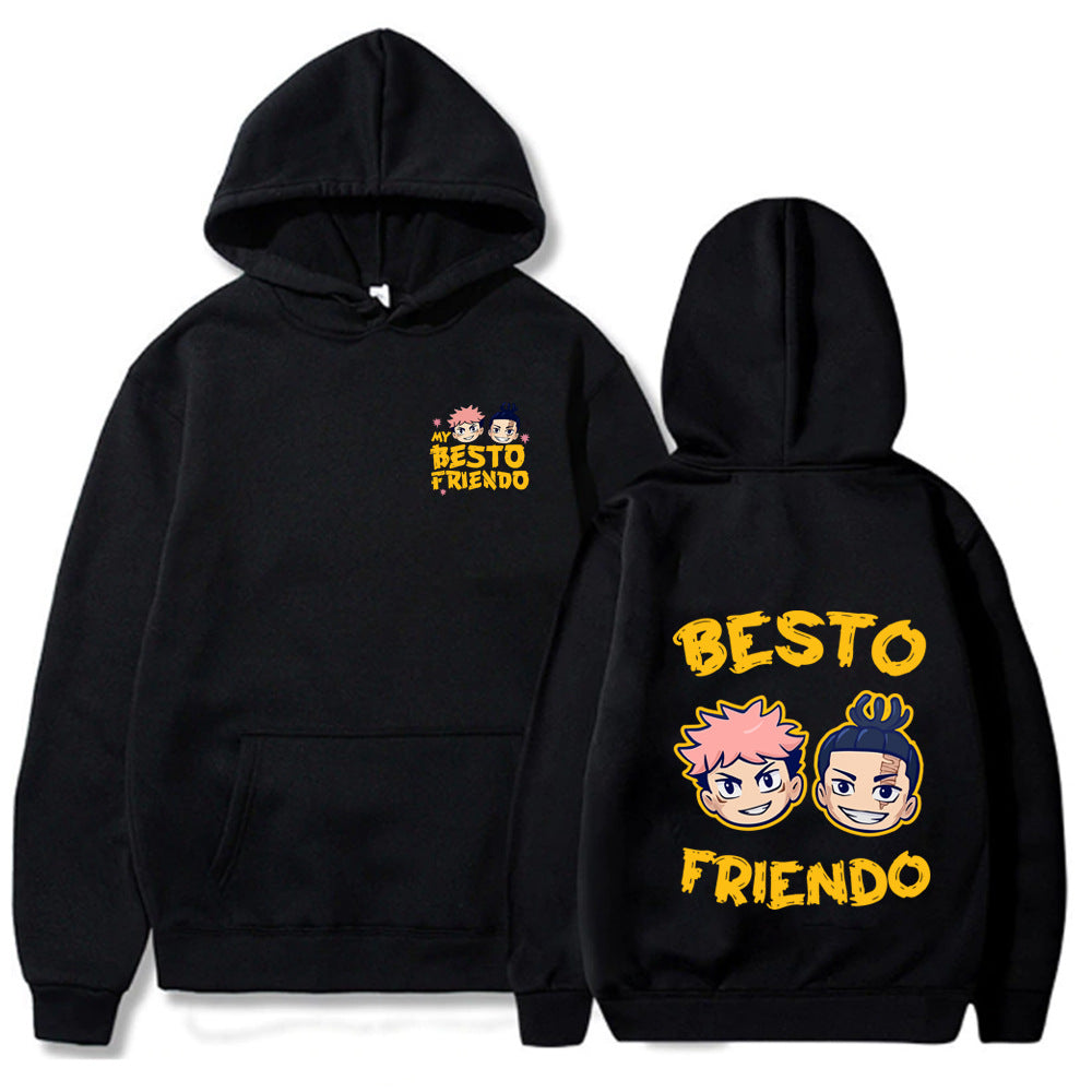 Velvet Letter Hoodie Spell Return Battle Hoodie