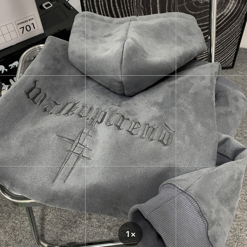 Suede hoodie