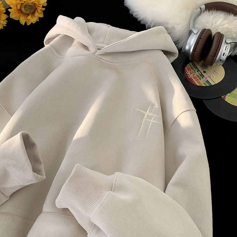 Suede hoodie
