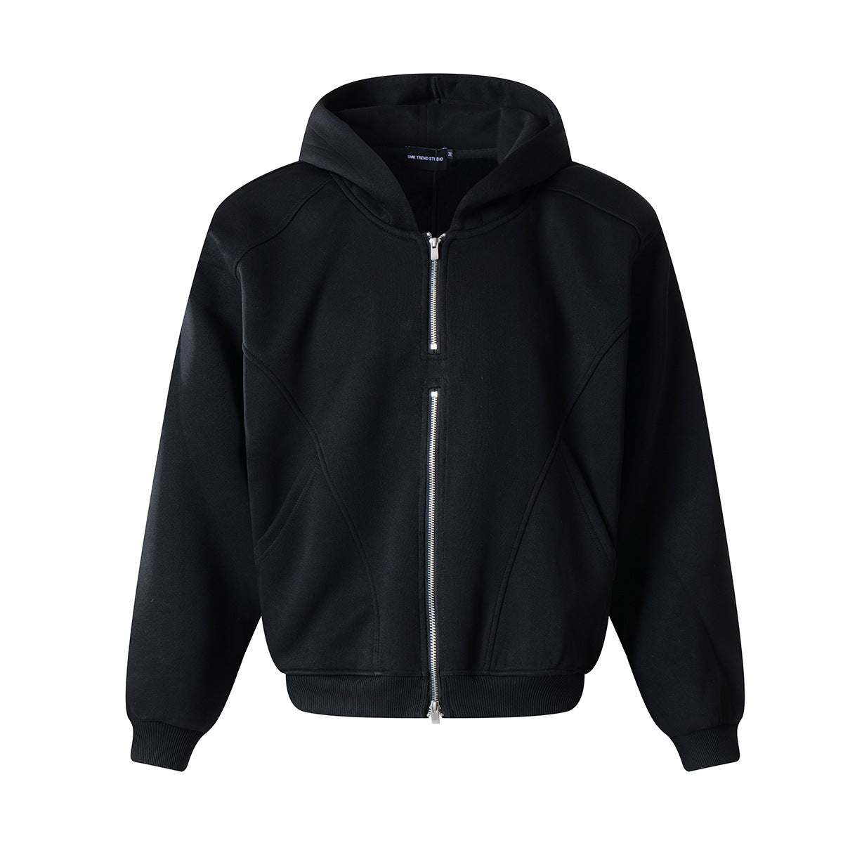 Splicing zipper hoodie