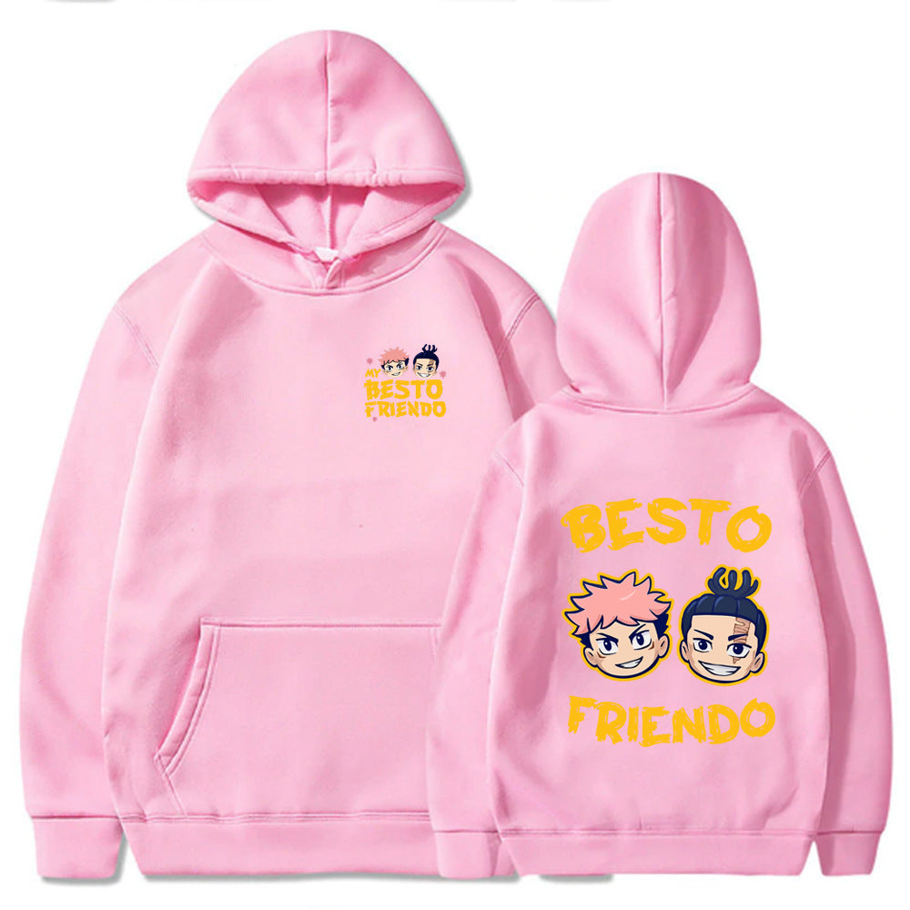 Velvet Letter Hoodie Spell Return Battle Hoodie