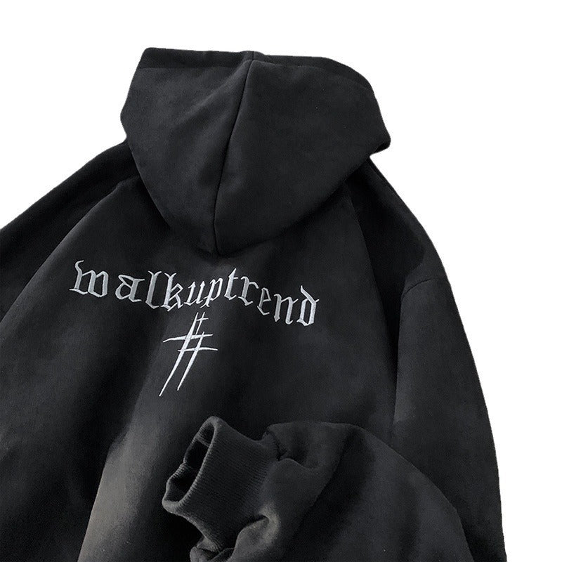 Suede hoodie