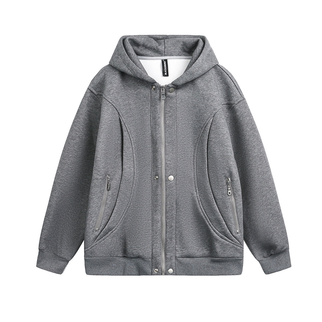 Splicing cardigan zipper hoodie