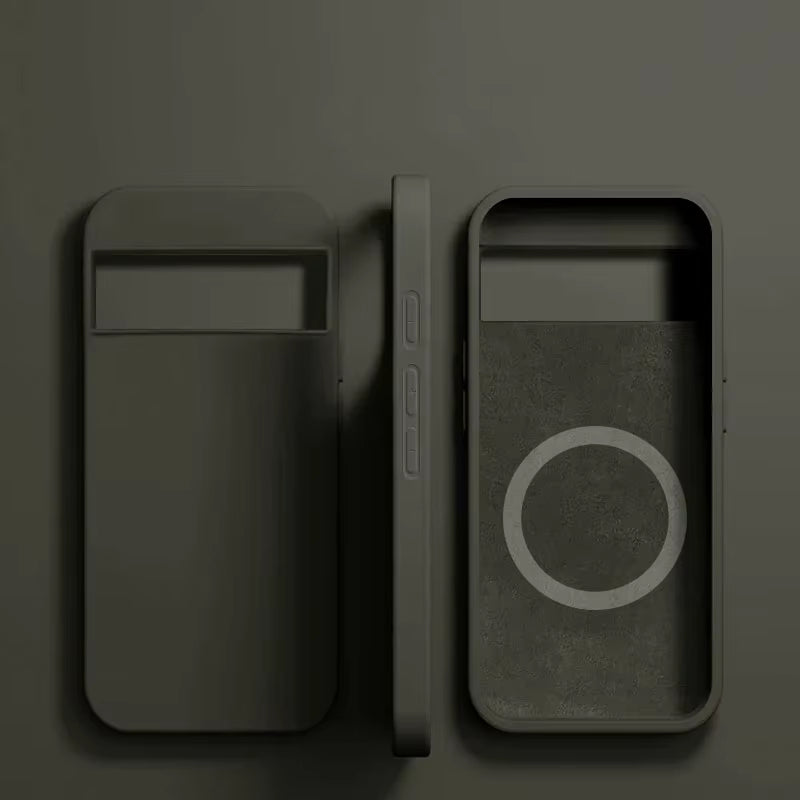 Luxury Liquid Silicone Magnetic Case for Google Pixel 8 7 6 Pro for Magsafe Cases Wireless Charge Bumper Cover Phone Accessories